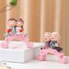 Miniature Couple Statues Creative Grandparents Resins Minaitures Figurines Ornament Cake Toppers for Valentines Day Gift