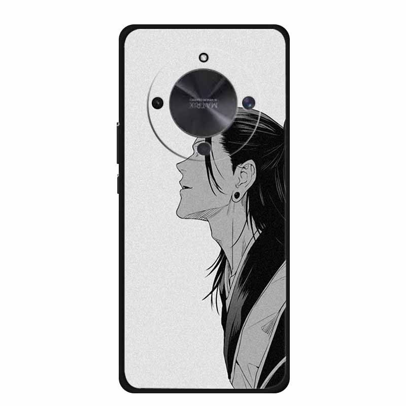 Phone Case For Honor X70 5G 2025 Case X 70 Coque Flowers Black Silicone Soft Back Cover For Honor X70 Cases HonorX70 Funda 6.79"