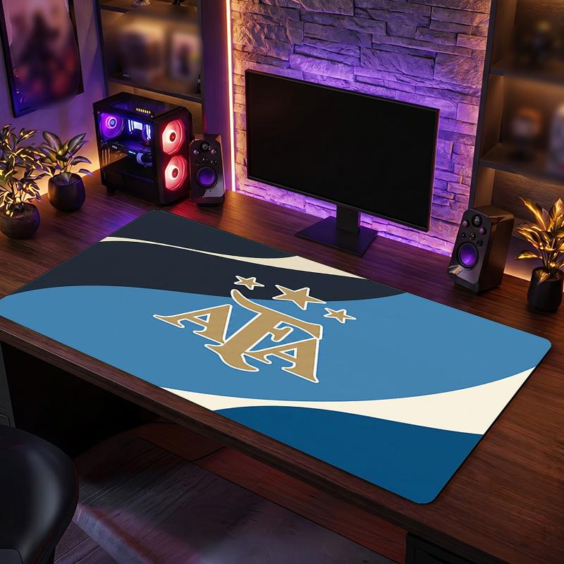 Argentina Football Crest Mouse Pad, Extended Non Slip Rubber Desk Mat for Gaming Office Laptop Fan Gift