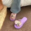 Fashion Comemore Summer Women's Flip-Flops Flowers Sweet Cute Multi-Color Slippers for Party Outdoor Vacation Indoor Home Flat Slides