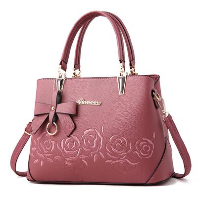 PU Women's Crossbody Bag, Export Style, Middle-aged Women's Handbag, Fashionable Embroidered Shoulder Bag