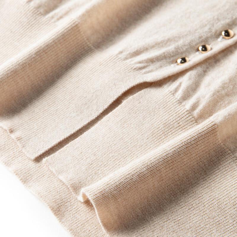 TUHUANG Women's Pure Wool Bubble Sleeve Knit Sweater