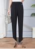 Mom's Summer Thin High-Waisted Elastic Pants - Casual Straight-Leg for Middle-Aged and Elderly Women