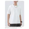 Men Solid Texture Crew Neck T Shirt Short Sleeve Loose Casual Minimal Daily Street Summer Basic Plain Top