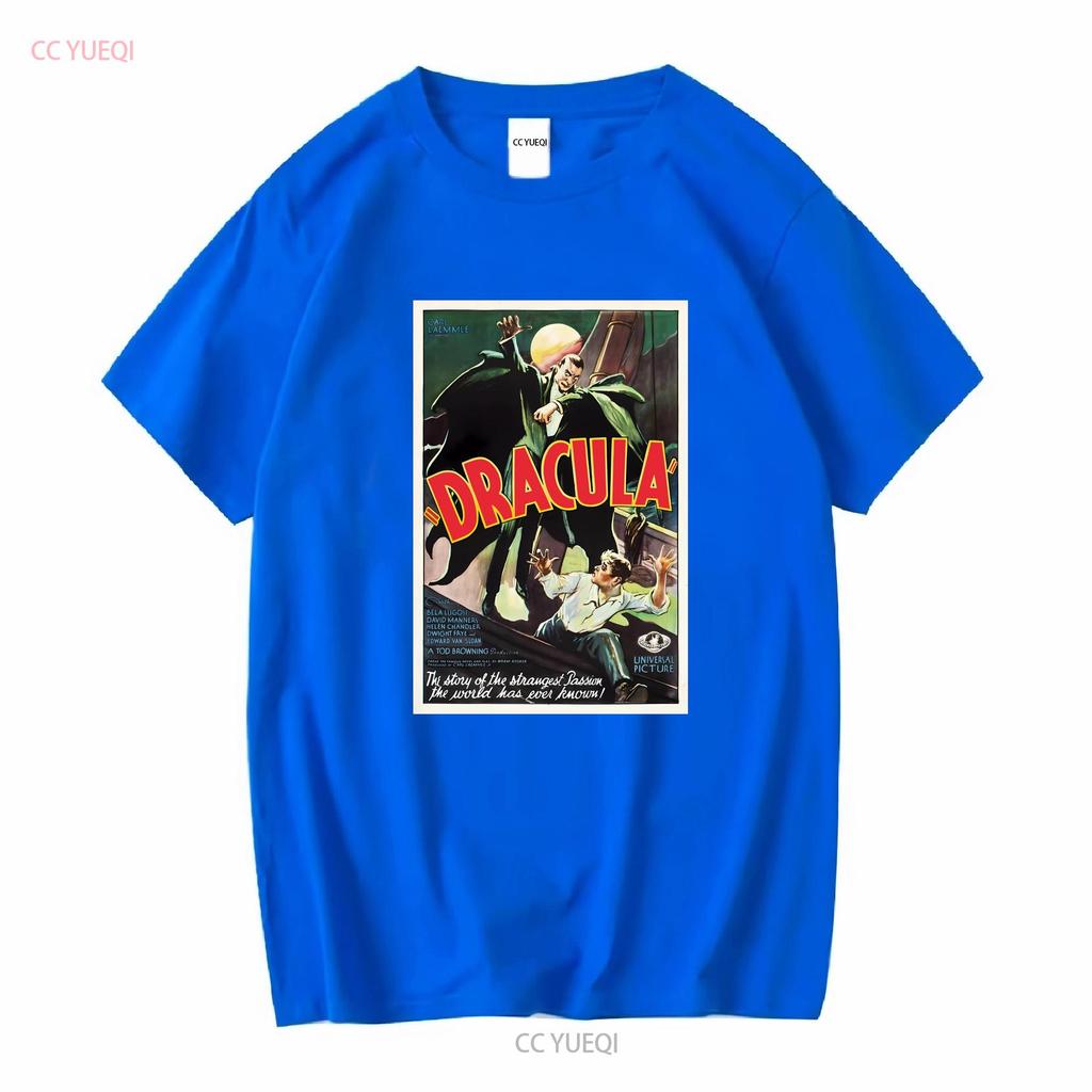 Retro Movie Poster Inspired by Dracula Direct To Garment T Shirt long or short sleeves vintage Washed Casual Stylish