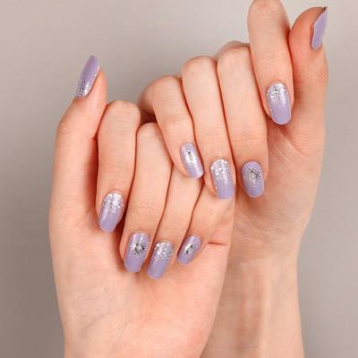 Babacoco Bling Easy Gel-Nagelaufkleber, Mix and Match, Victoria Lila, 1 Stück