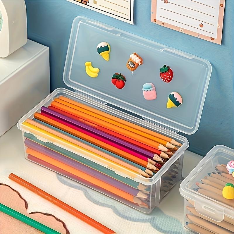 Clear Storage Boxes - Stackable Large Organizer with Transparent Lid,Home - Space-Saving Desk Organizer,Christmas Gift Idea