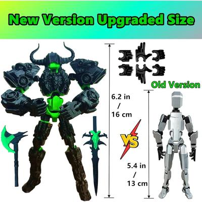 Titan 13 Action Figures T13 Figure 3D Printed Multi-Jointed Movable Lucky 13 Action Figure Nova 13 Action Figure Dummy