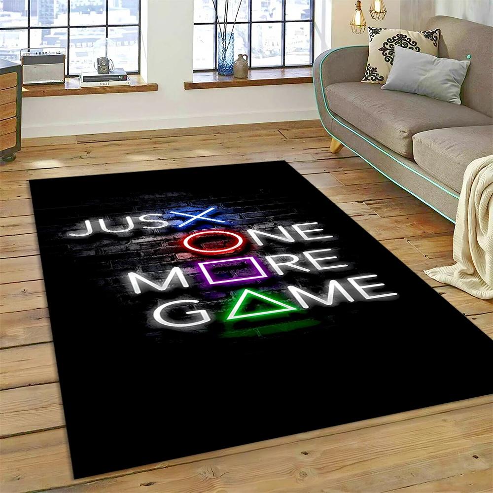 Alfombra de Dibujos Animados 3D para Jugador de Videojuegos, Alfombra para Sala de Estar, Dormitorio, Sofá, Felpudo Decorativo, Alfombra para Área de Juego Infantil, Alfombra Antideslizante para Piso