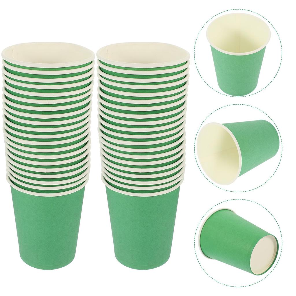 OUNONA Disposable Paper Cups, 250ml, Commercial Use, 50-Piece Set, Heat-Resistant, Cute, Small, Perfect for Party Use, Drinking Cups, Coffee Cups,