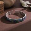 Flower Enamel Bracelet Classic Chinese Cloisonne Bracelet Handicraft Cuff Bangle  Accessories