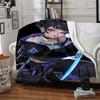 1pc KPop Flannel Throw Blanket HD Printed Lightweight Soft Warm All Season Blanket for Sofa, Bed, Travel, Camping Machine Washable