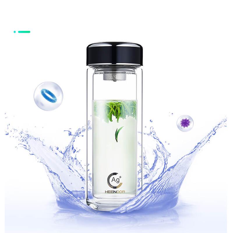 Heenoor Double-Layer Antibacterial Glass Tea Cup