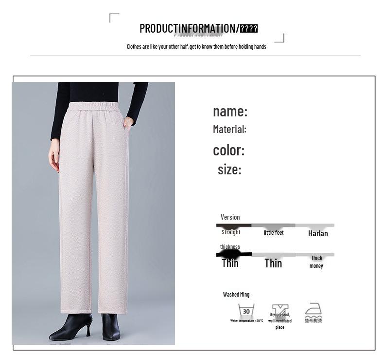 8XL Plus Size Fleece-Lined Winter Cotton Pants for Middle-Aged & Elderly - Loose, Thick, Long Pants