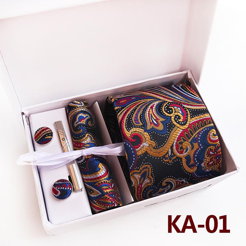 Polyester Business Executive Men'S Tie 6-Piece Gift Box Tie