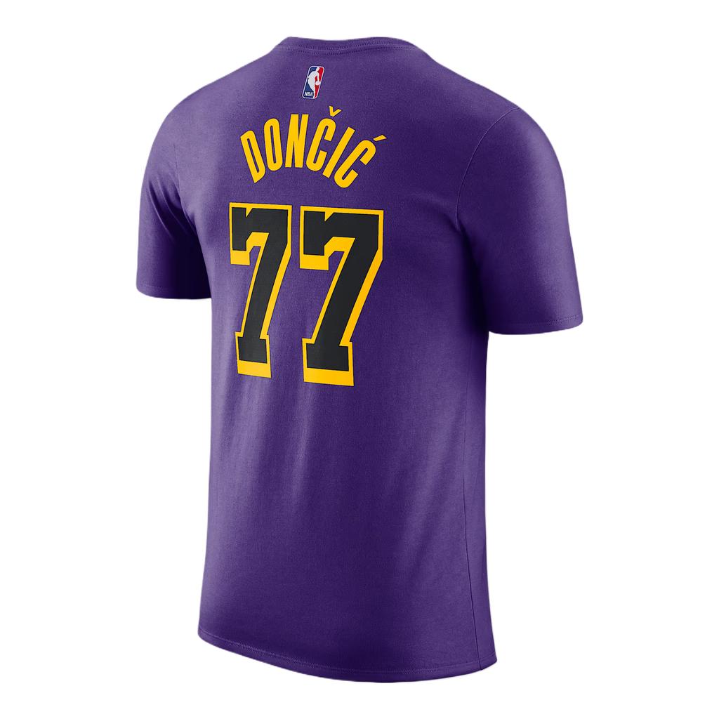 Jordan Luka Dončić Los Angeles Lakers Statement Edition Bequem Vielseitig Mode Einfaches Kurzarm-T-Shirt Herren T-Shirt Lila DV5778510