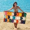 Multi-purpose beach towel backpack integrated bath towel bag portable storage bag printed towel bath towel
