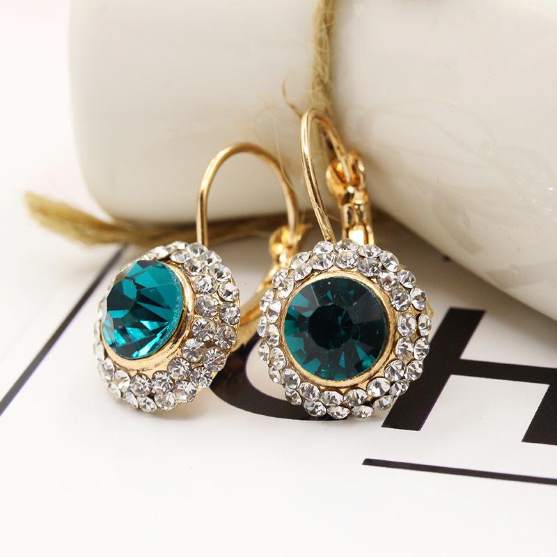 Fashion Moon River Ear Buckle Temperament Round Joker Earrings Trend Female Accessories