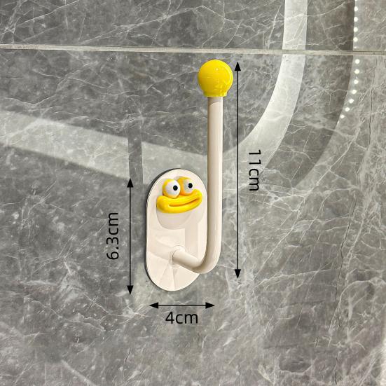 Adhesive Wall Hooks Hair Accessories Organizer Rounded Edge Cartoon Adhesive Hook for Bathroom Kitchen