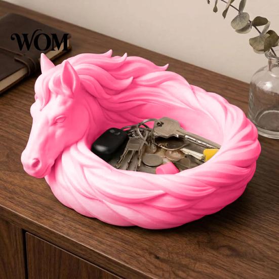 Durable Storage Tray Catchall Bowl, Horse Elephant Fox Cat Shape Tray, Scratch-Proof Large Capacity Organizer, for Keys Headphones Lipstick Key Holder