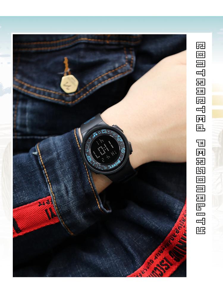Disney electronic watch men's watch cool night light outdoor sports timing waterproof student men's watch student watch