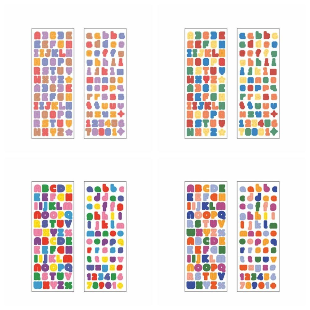 

2 Sheets Ins Wind English Letter Sticker Decorative Creativity Children Stickers Toys Album style 11