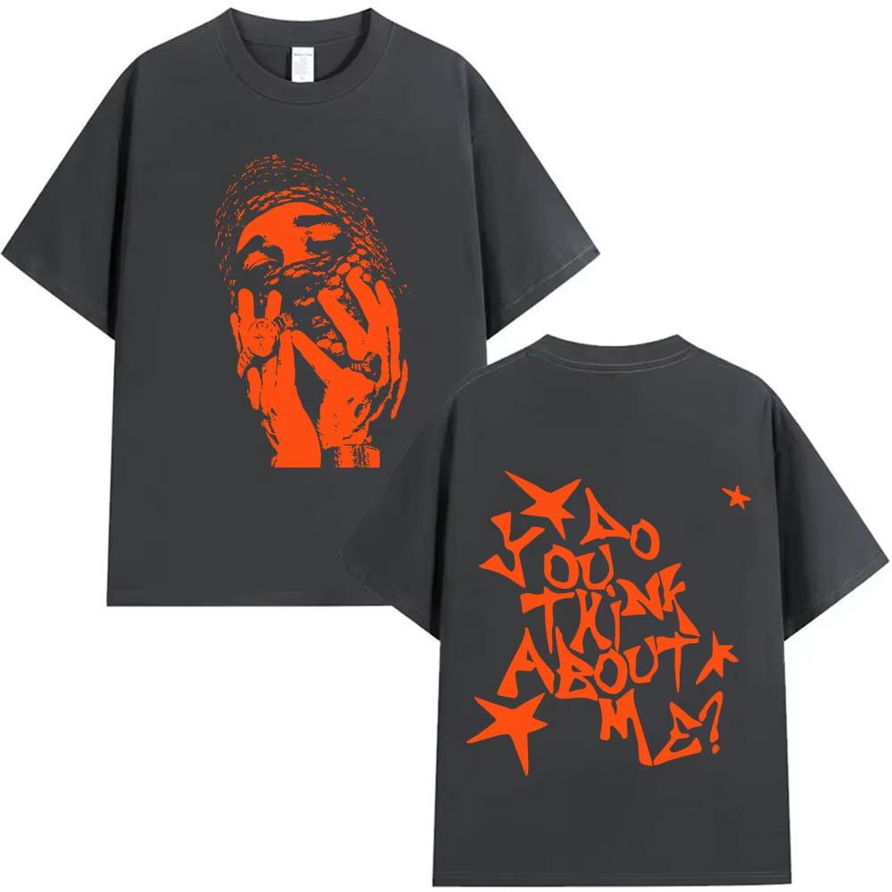 

NSQK AOOU THINK ABOUT ME New Album 2025 T Shirts Men s Clothing Pop Music Short Sleeve Tee Shirt Retro Oversized Cotton T-shirts 4XL