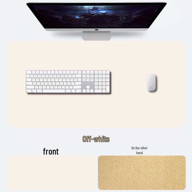 Extra-Großes PU-Leder Kork Mauspade: Schmutzabweisende, Anpassbare Logo, Rutschfeste, Geräuscharme Schreibtischunterlage