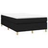 Exclusive House - Slatted Bed Base with Black Mattress 120x190 Cm Fabric