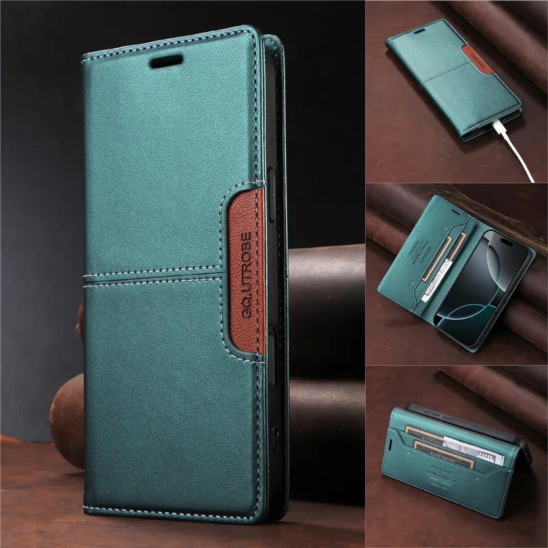 Magnetic Wallet Anti-theft Leather Case For SONY Xperia 5 VI 10 IV 1 V 5-5 6 1II 10III 5 III Card Holder Phone Book Flip Cover