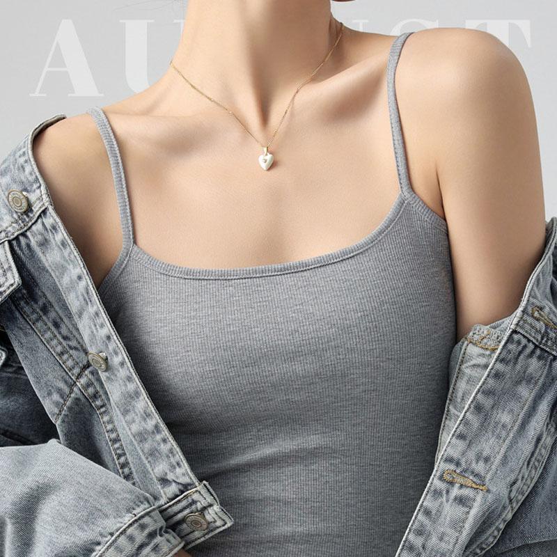 Summer Basic Tanks Spaghetti Strap Camis Solid Stretch Tops for Women Sleeveless Slim Fit Basic Solid Knitted Camisole