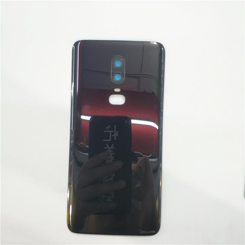 For Oneplus 6 Glass Back Cover Repair Replace Phone Battery Door With Camera Lens