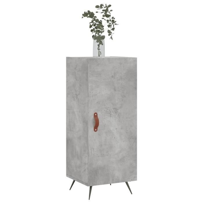 VidaXL Buffet Gris béton 34,5x34x90 cm Bois d'ingénierie 828512