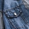 Nero Grigio Vintage Design Personalizzato Patchwork Denim T-Shirt Maniche Corte Uomo Donna Moda Coppie Largo Casual Hip Hop