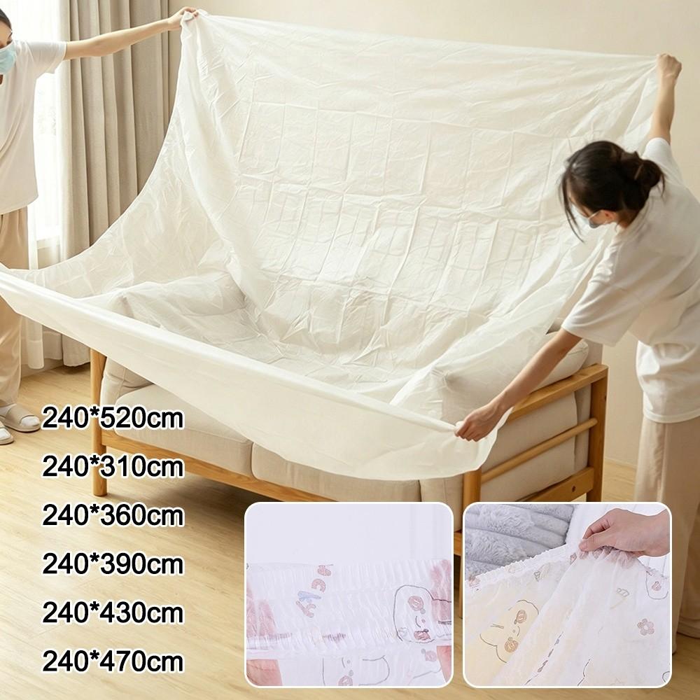 Elastic Disposable Dust Covers Waterproof All Wrapped Furniture Dust Cover Drawstring Large Size Dust Film
