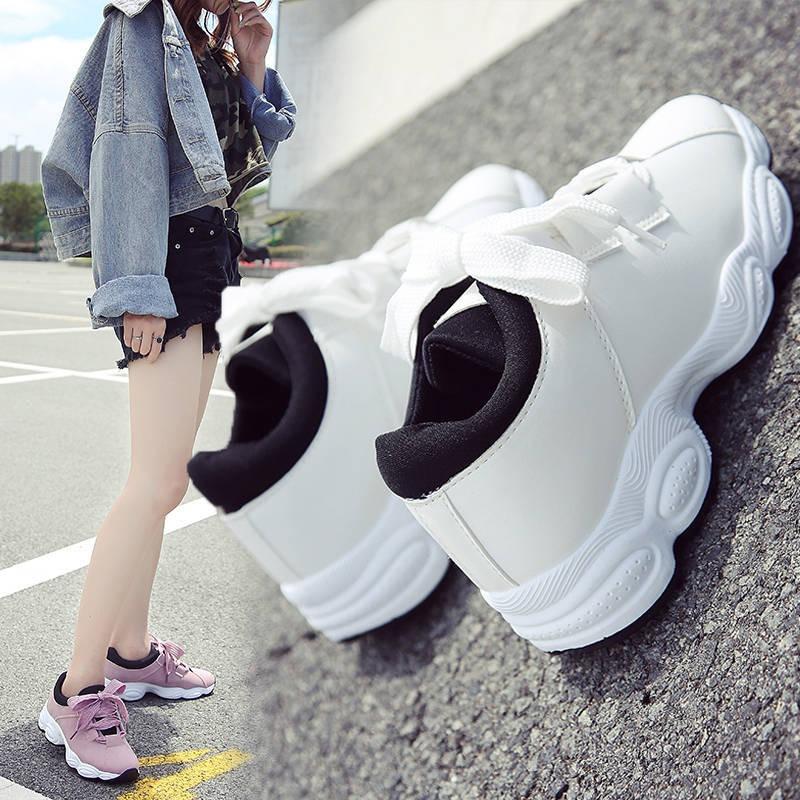 Spring New Women's Casual Shoes Student Platform Sneakers Running Shoes Fashion Versatile Trendy Shoes