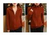 Women's Autumn Thick Wool Cable Knit Cardigan - Lazy Style, Loose Fit, Long Sleeve, Stand Collar Sweater Coat