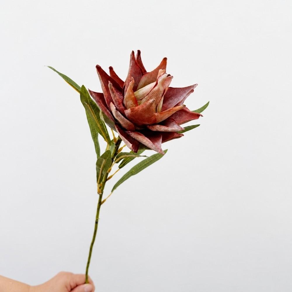 Floral Display Artificial Emperor Protea Flowers Large Faux Thistle Flowers  Wedding Decoration