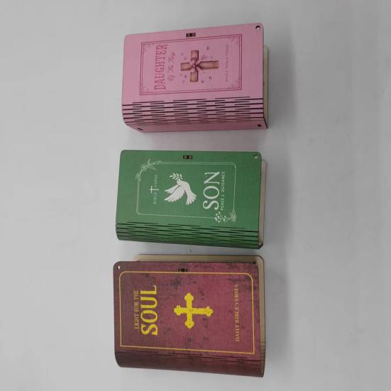 Cutie Artizanală din Lemn cu Versete Biblice și 150 de Cartonașe cu Scripturi Cutie de Rugăciune Creștină Încurajare Zilnică Pozitivă Cadou Inspirațional pentru Femei Bărbați