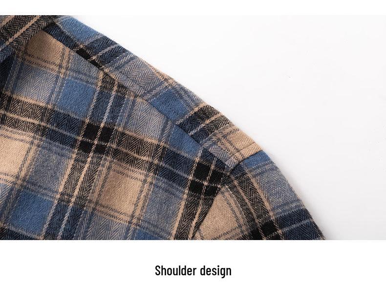 Men's Long Sleeve Plaid Shirt - Spring/Autumn Hong Kong Style Trendy Casual Jacket Top