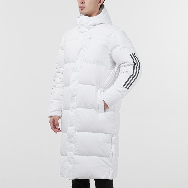 Adidas Outdoor Sports Casual Hooded Down Jacket Men Outerwear White HC2634
