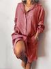 New 2026 Spring/Summer EBay Best Sellers: Loose-fitting, Double-pocket, Long-sleeved, Pure-color Women's Long Shirt