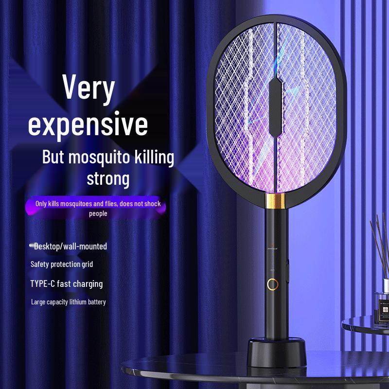 Rechargeable Electric Mosquito Swatter & Lamp: Two-in-One Outdoor Fly and Mosquito Killer for 2026 Hot Sale.