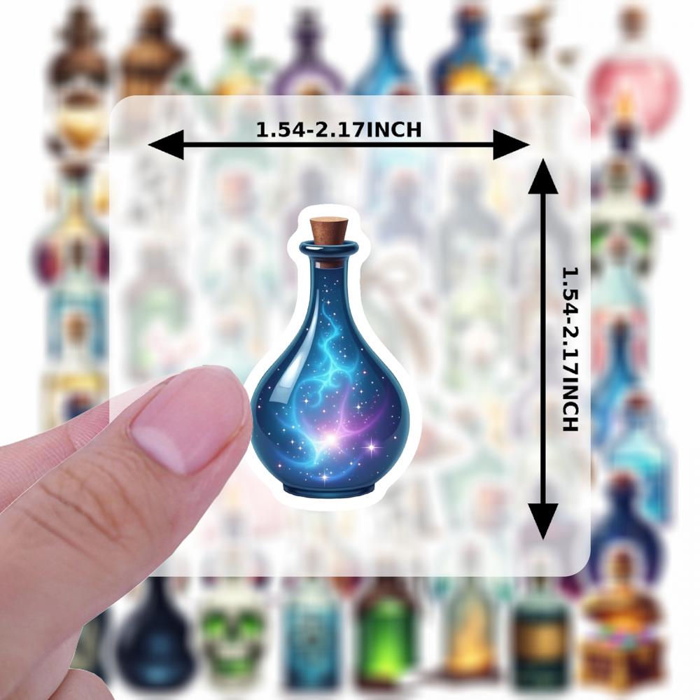 35-150pcs Magic Potion Bottle Stickers Funny Bottles Decals Diy Laptops Phones Decorative Stickers Teacher Reward School Supplie