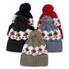 Fair Island Style Cute Apple Hairball Wool Hat Women's Autumn and Winter Warm Christmas Ear Protection Knitted Hat