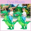 Festlig Grøn Dinosaur Oppustelig Kostume Til Halloween Perfekt Til Børn Og Voksne