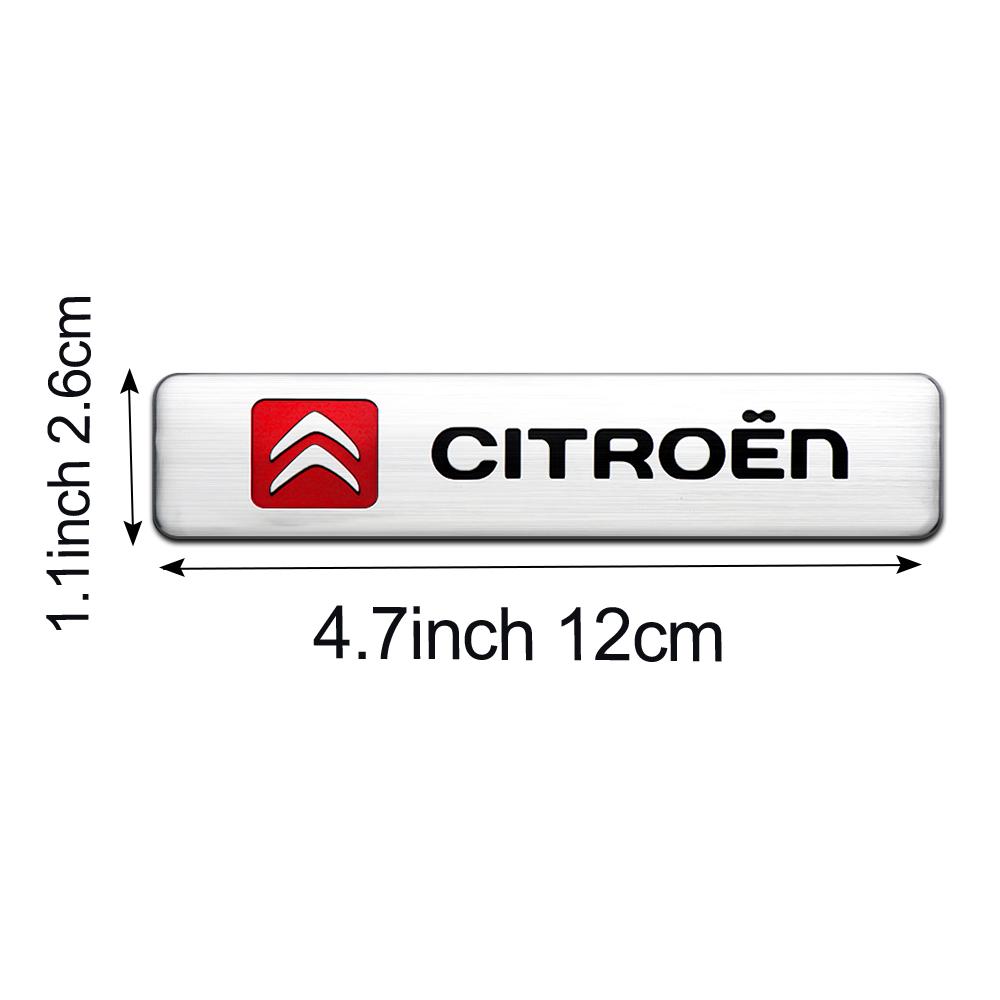 3D Aluminum Emblem Car Window Body Car Side Fender Decoration Stickers For Citroen Sport C3 C2 C5 Grand Picasso Auto Accessories
