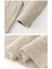 Men's Retro Round Neck Cable Knit Sweater - Autumn/Winter Loose Fit