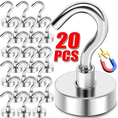 Starker Magnethaken aus Metall zur Wandmontage, robuster Magnethaken, Schlüsselhalter, Zubehör für Zuhause, Küche, Bad, Magnet