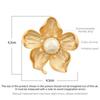 1pc Vintage Alloy Flower Brooch with Faux Pearl Fashion Pin for Suit Jacket Coat Elegant Women’s Clothing Accessory